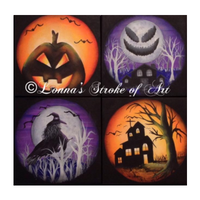 Halloween Coasters  Set  E-Pattern by Lonna Lamb