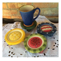 Summer Button Coasters E-Pattern