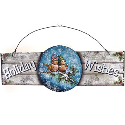 Tweeting Holiday Wishes Plaque E-Pattern by Chris Haughey
