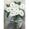 White Mums by Lonna Lamb
