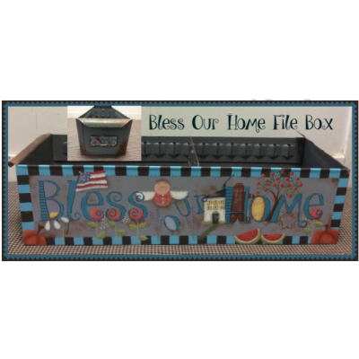 Bless Our Home File Box E-Pattern by Vicki Saum