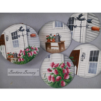 In My Garden Coasters E-Pattern by Barbara Bunsey