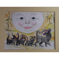 Proud Mamma Cat and her Witchy Kitties E-Pattern