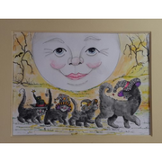 Proud Mamma Cat and her Witchy Kitties E-Pattern