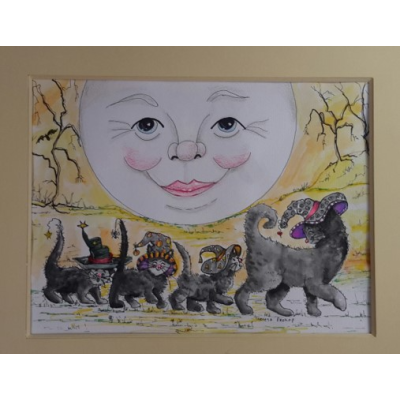 Proud Mamma Cat and her Witchy Kitties E-Pattern