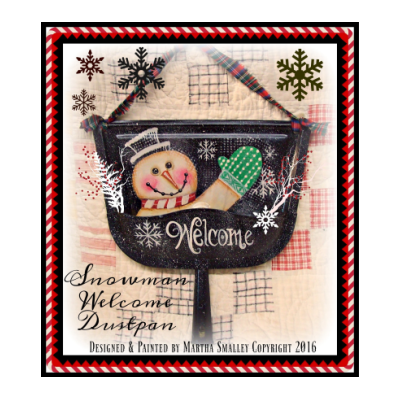 Snowman Welcome Dustpan E-Pattern by Martha Smalley