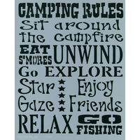 Camping Rules Stencil