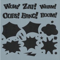 Action Words Stencil