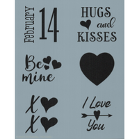 Word Blocks: February 14 Stencil