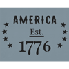 America Est 1776 Stencil