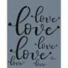 Love with Hearts Stencil