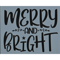 Merry and Bright Stencil