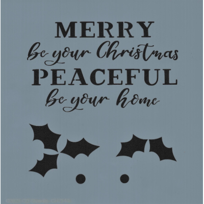 Merry Be Your Christmas Stencil