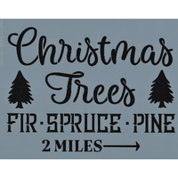 Christmas Trees Spruce Stencil