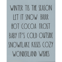 Dunn Inspired Winter Words Stencil