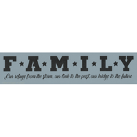 Family Bridge to the Future Stencil