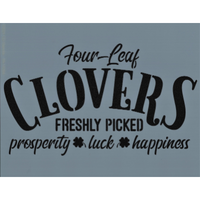 Four Leaf Clovers Stencil
