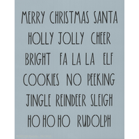 Dunn Inspired Santa Words Stencil