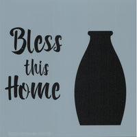 Bless This Home Stencil