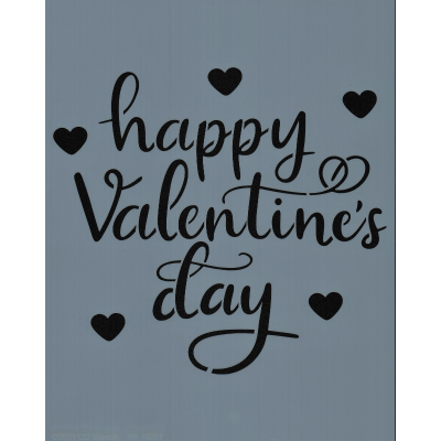 Happy Valentine's Day Stencil