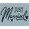 Just Married Stencil