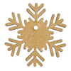 2" Wood Snowflake with Hole