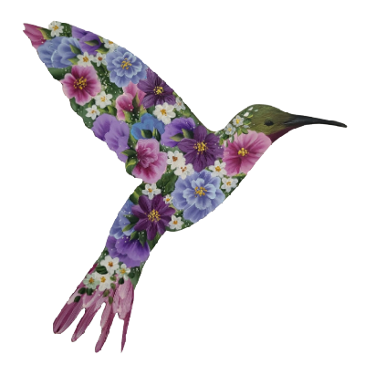 Floral Hummingbird Cut Out E-Pattern by Wendy Fahey