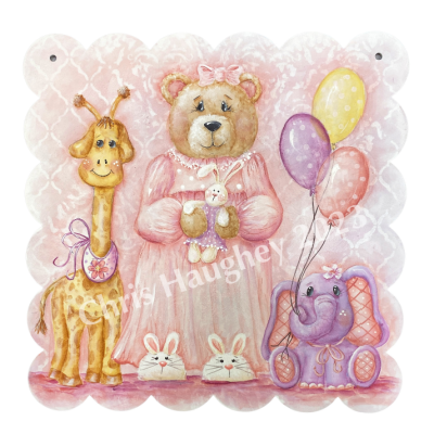 Beary Sweet Dreams Girl Plaque E- Pattern by Chris Haughey