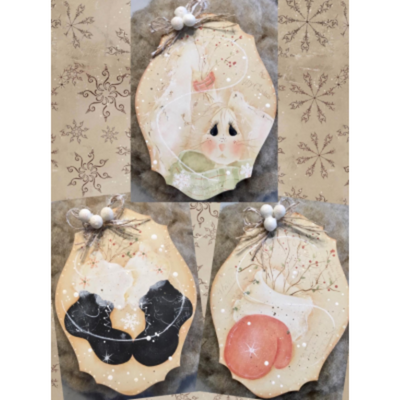 Glitter and Snowflakes Ornaments E-Pattern By Deb Mishima