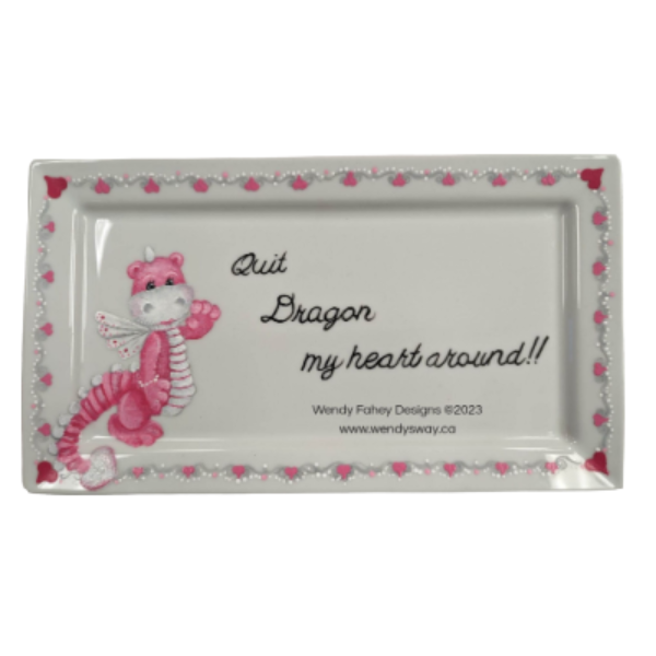Quit Dragon My Heart Around (Glass Painting) E-Pattern by Wendy Fahey