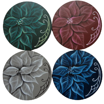 Colorful Poinsettias E-Pattern by Susan Cochrane