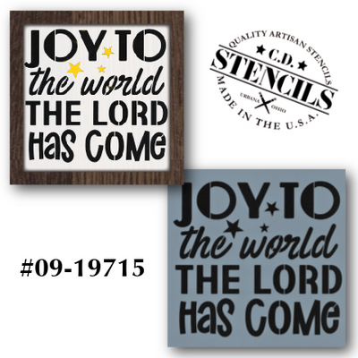 Joy to the World Stencil