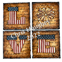 Postmark Script Collage Stencil