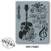 Guitar Collage Stencil