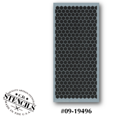 Small Honeycomb Border Stencil