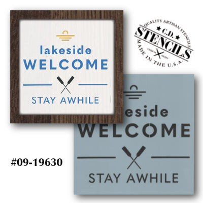 Lakeside Welcome Stencil