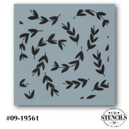 Swirling Vines Background Stencil