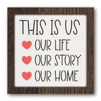 This is Us - Heart Stencil