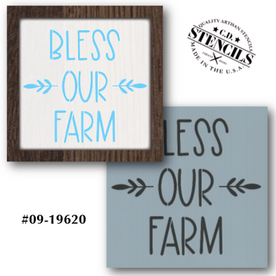 Bless Our Farm Stencil