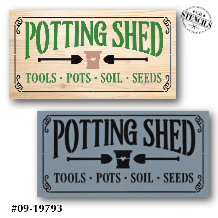 Potting Shed Stencil