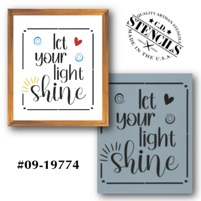 Let Your Light Shine Stencil