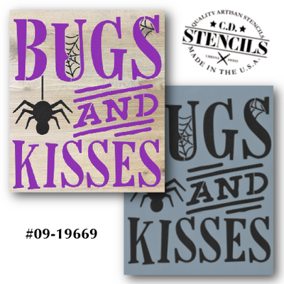Bugs and Kisses Stencil