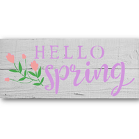 Hello Spring Stencil