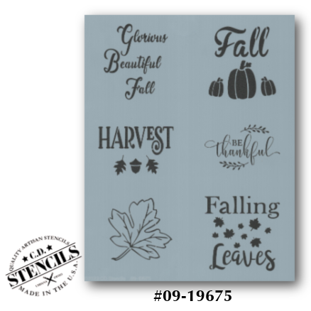 Word Blocks: Fall Stencil