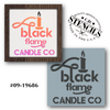 Mini Signs: Black Flame Candle Co.