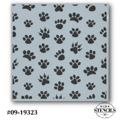 Paws Background Stencil