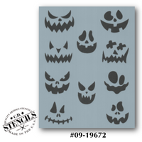 Spooky Faces Stencil