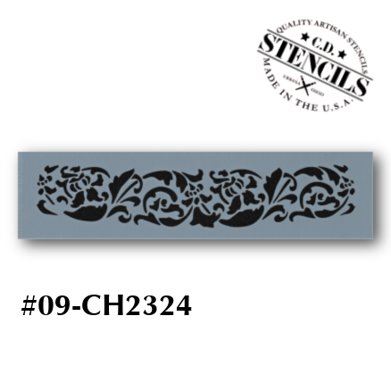 Spring Bluebird Border Stencil