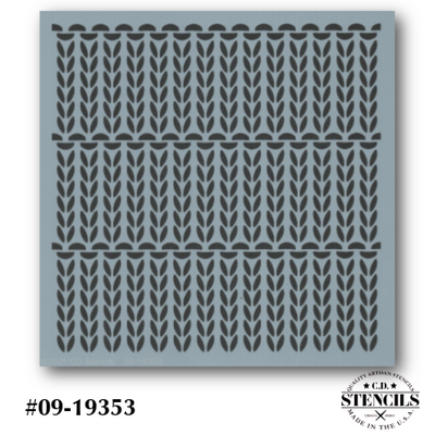 Knit and Purl Background Stencil
