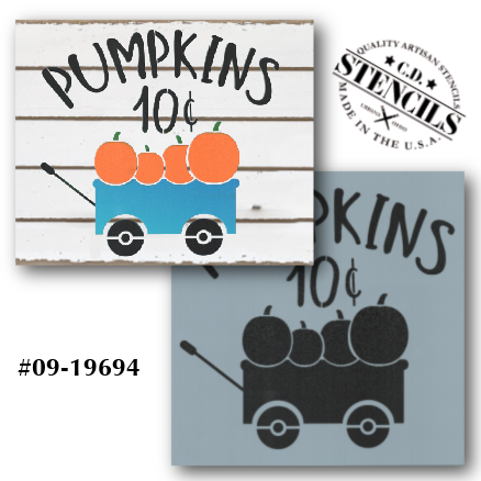 Pumpkins 10¢ Stencil